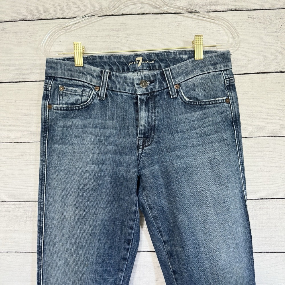 7 For All Mankind Womens Flared Jeans Size 28 Embroidered Pocket Western Rodeo‎ - Picture 4 of 7